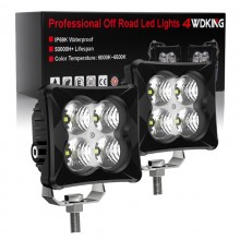 LED Pods Spot Light Bar - 4WDKING 2PCS 40W LED Off Road Work Light Truck Fog Lamp Tail Light